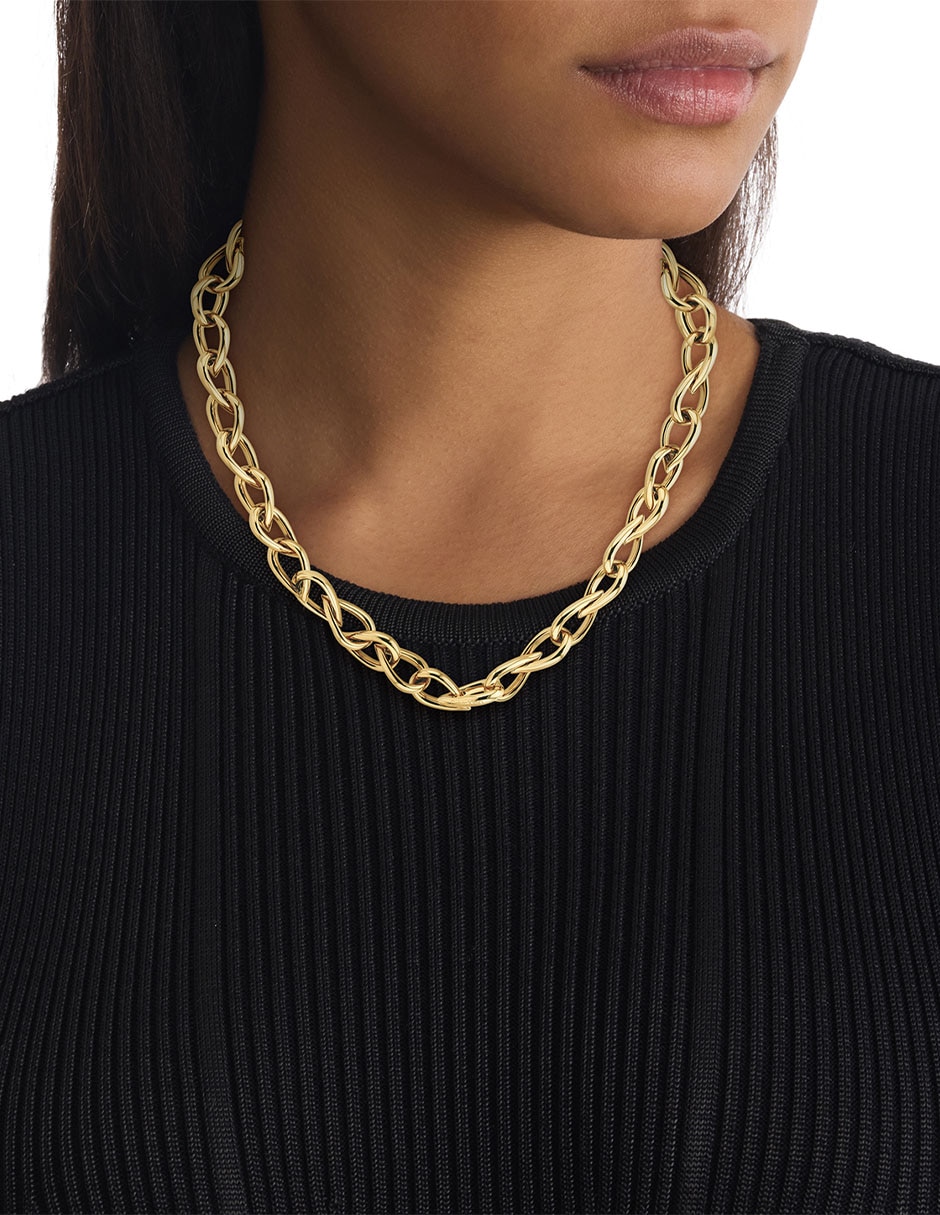 Collar de eslabones Ck Sculptured Drops 4