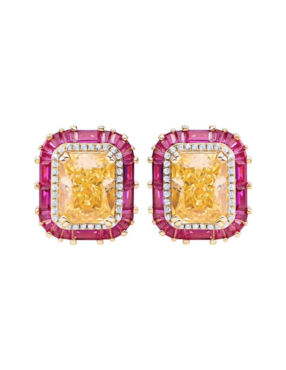 Broqueles rectangulares de plata P 925 con acabado brillante Broqueles rectangulares de plata P 925 con acabado brillante