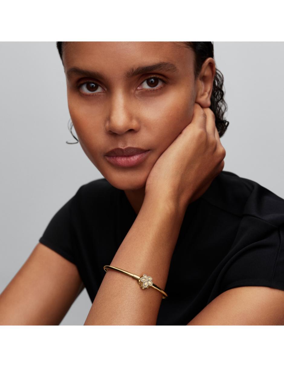 Brazalete de plata P 925 con zirconia cúbica Moments acabado baño de oro 2