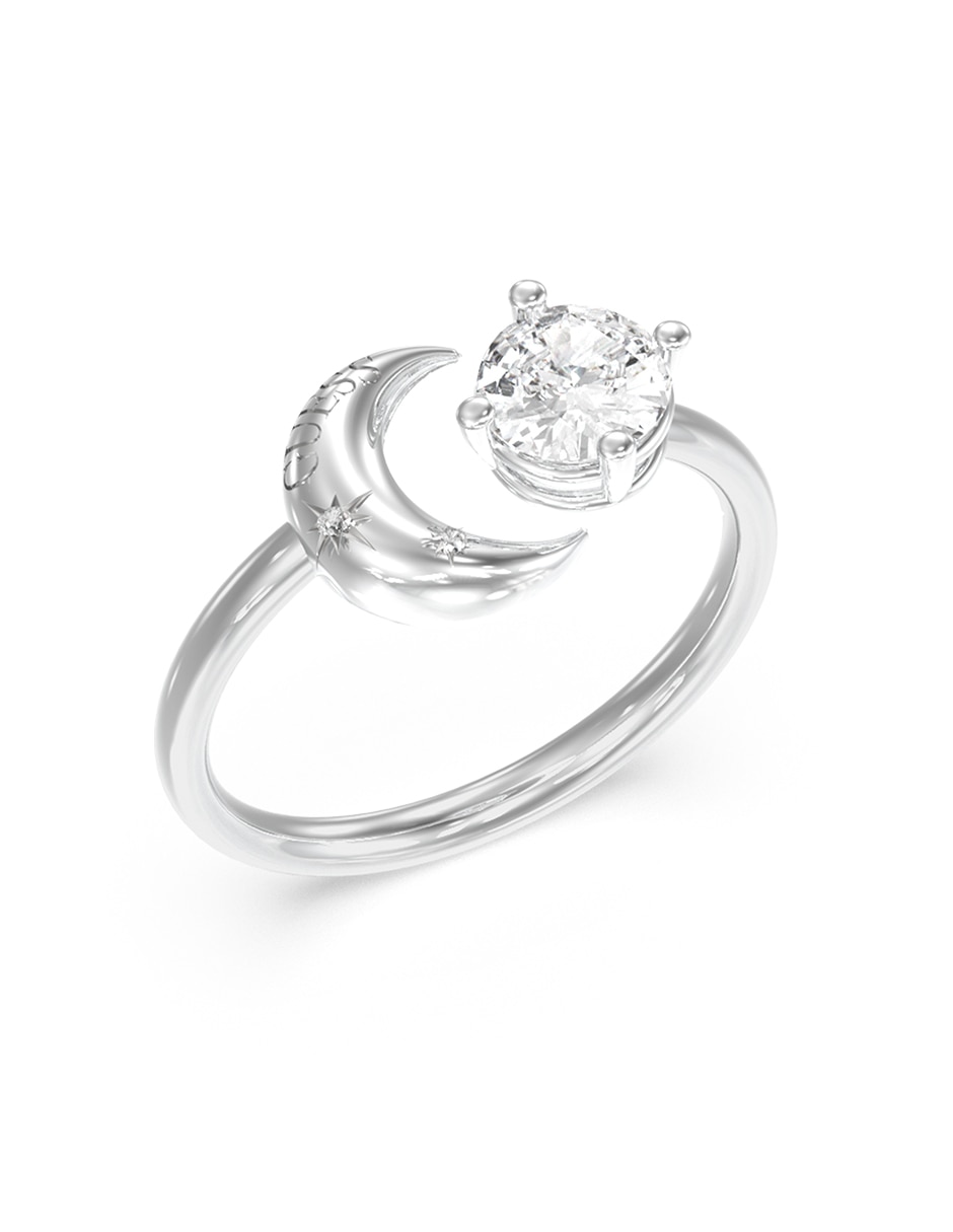 Anillo de estrella Aurora circonita brillante