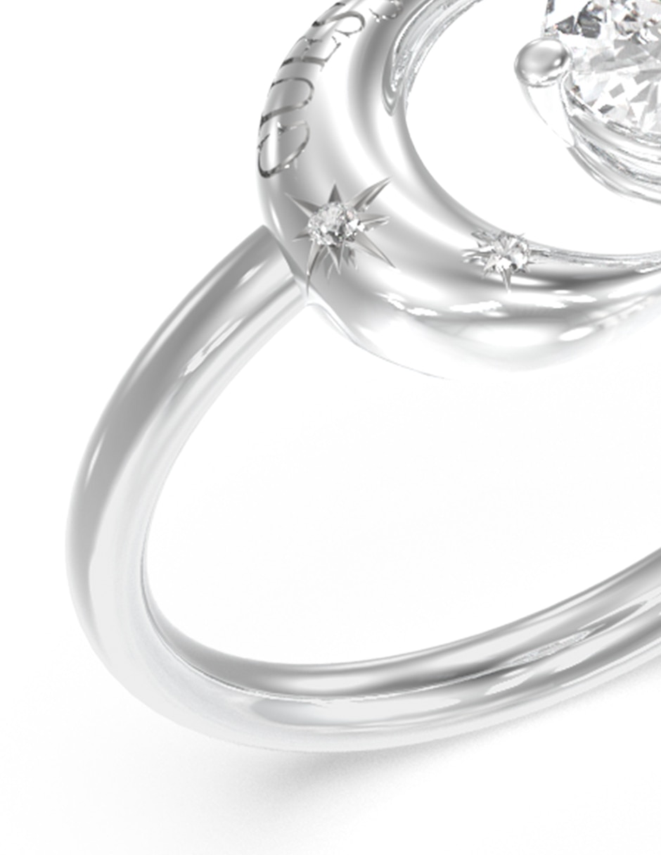 Anillo de estrella Aurora circonita brillante