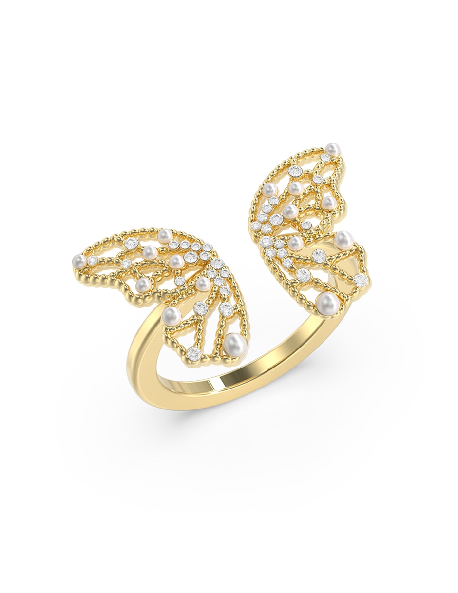 Anillo de mariposa Borboleta circonita pavé