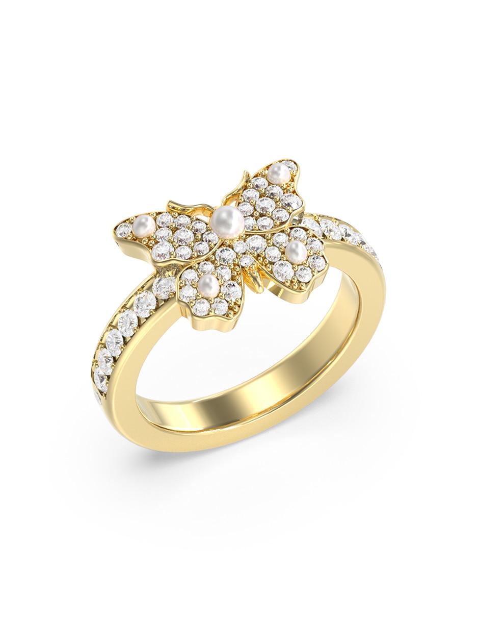 Anillo de mariposa Borboleta circonita pavé