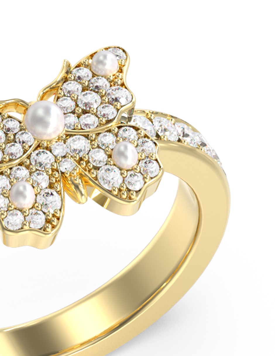 Anillo de mariposa Borboleta circonita pavé