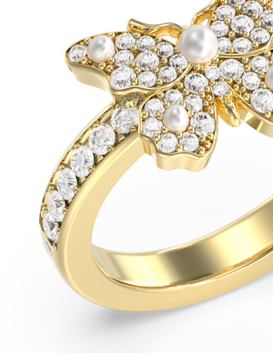 Anillo de mariposa Borboleta circonita pavé