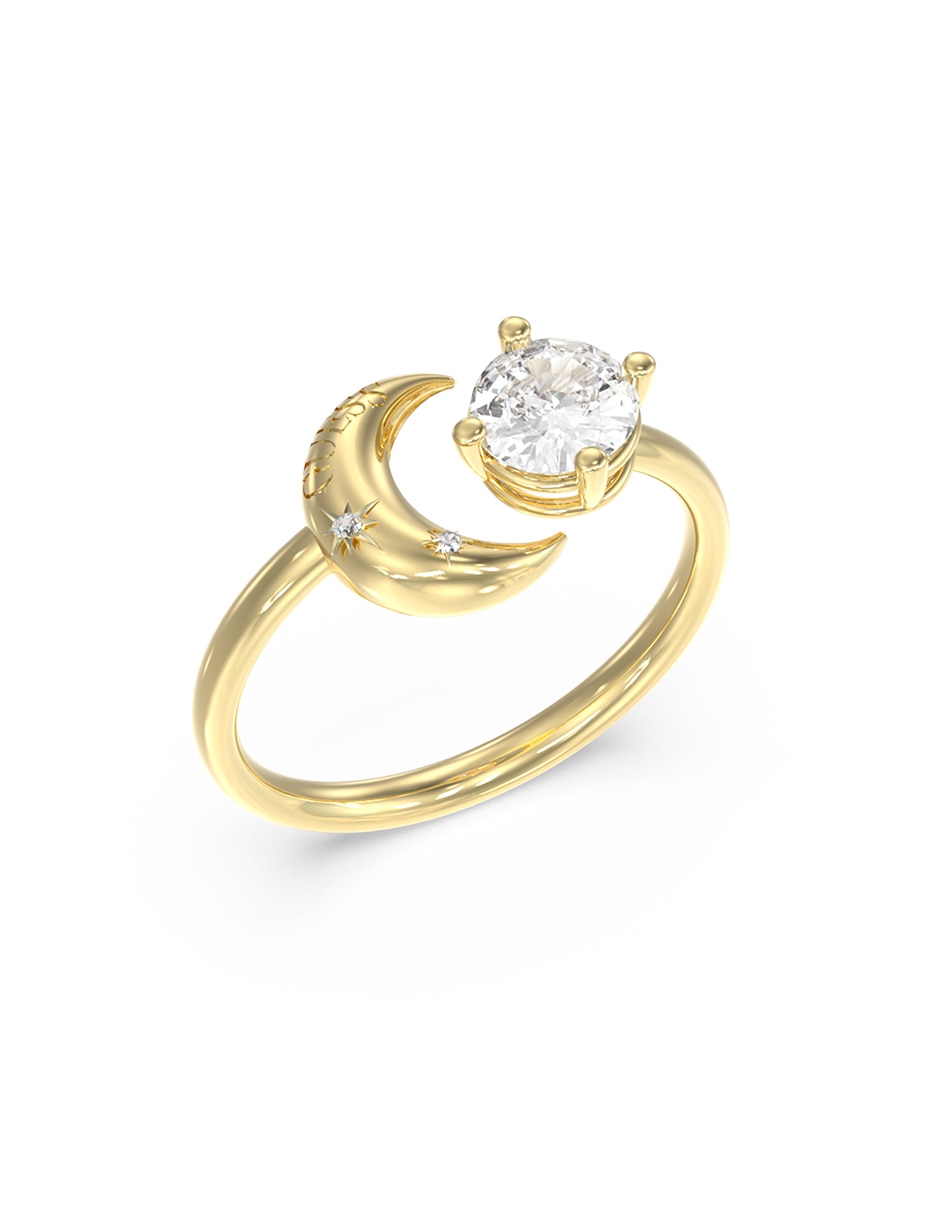 Anillo de estrella Aurora circonita brillante