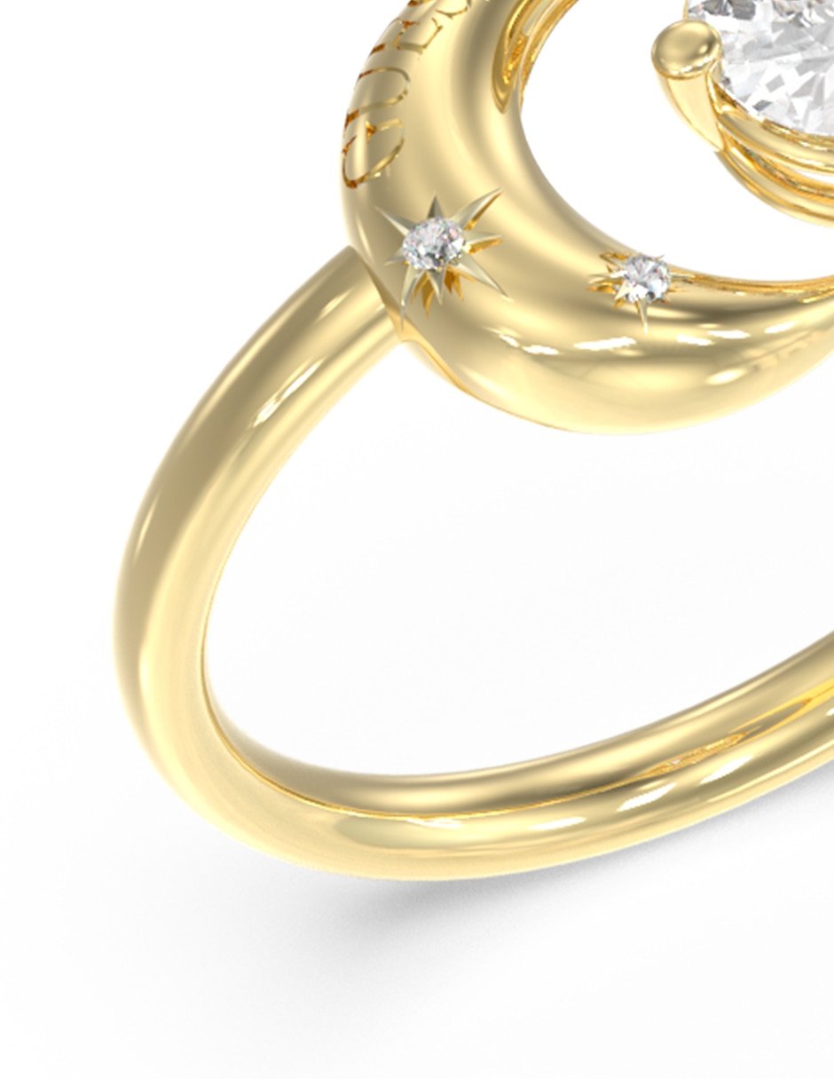 Anillo de estrella Aurora circonita brillante