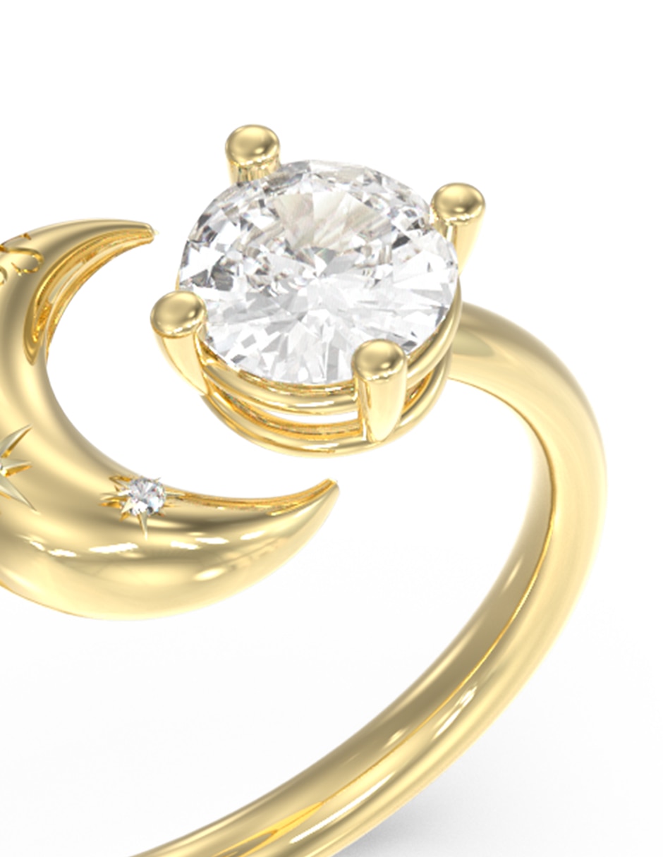 Anillo de estrella Aurora circonita brillante