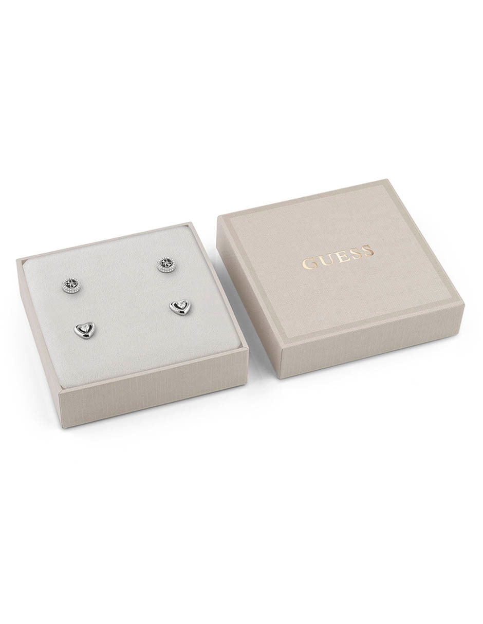 Set de aretes Guess Beloved con acabado brillante zirconia