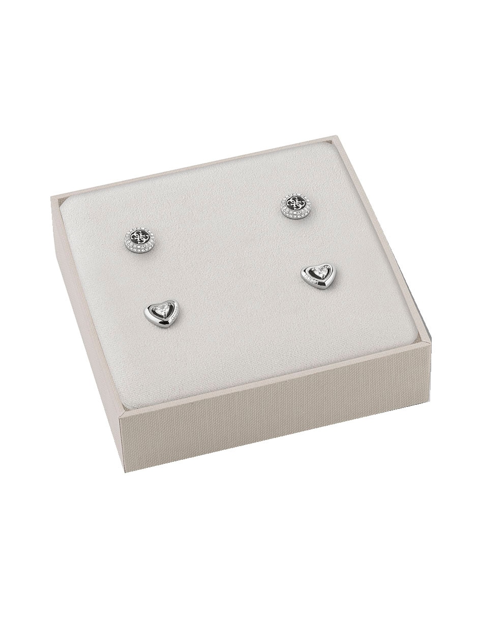 Set de aretes Guess Beloved con acabado brillante zirconia