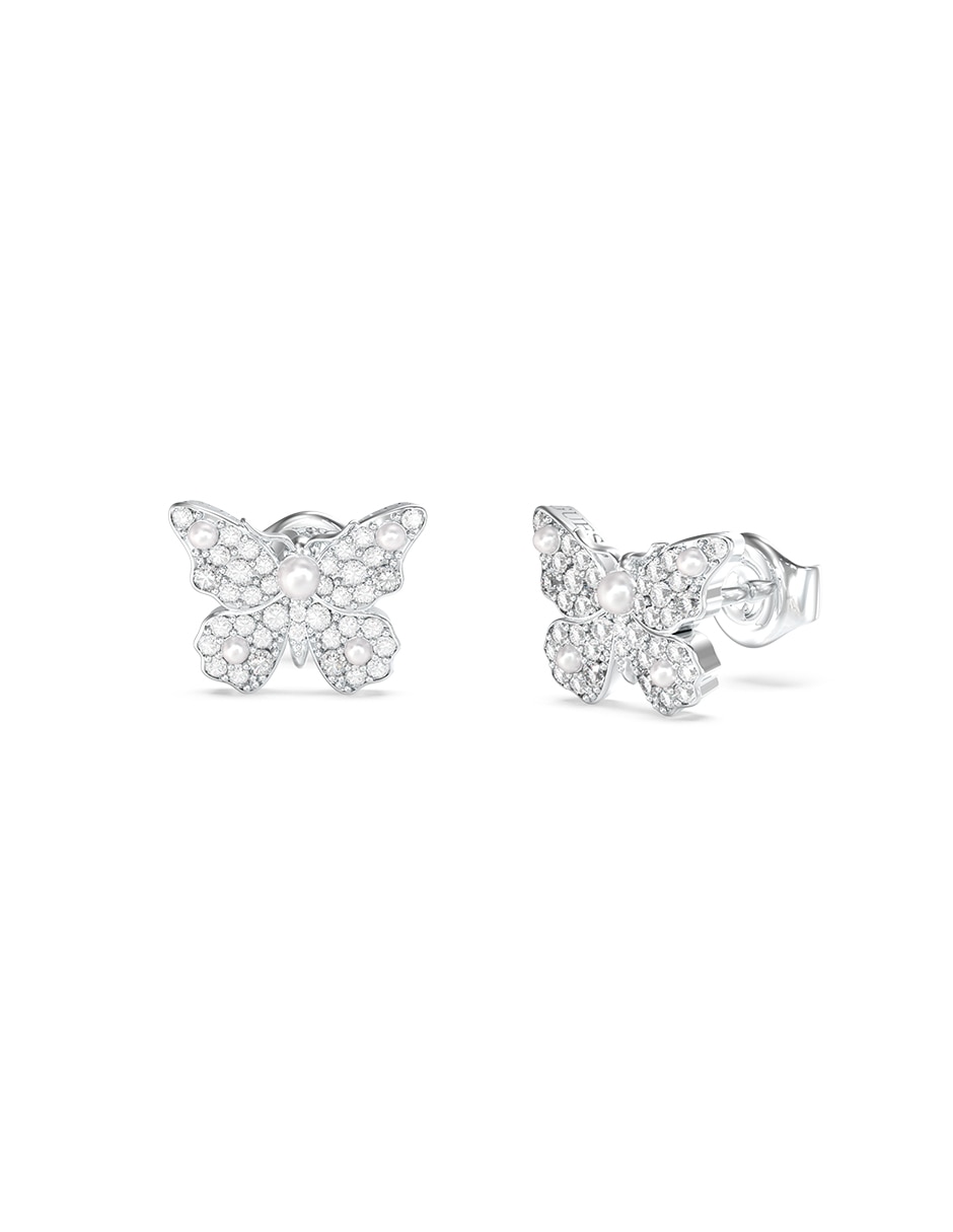 Aretes de mariposa Borboleta con acabado pavé