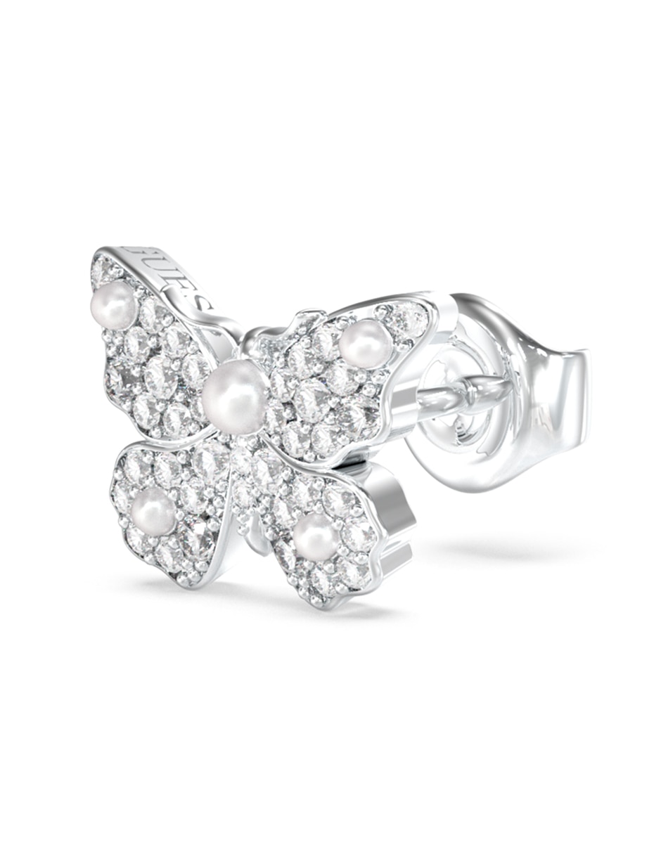Aretes de mariposa Borboleta con acabado pavé 3