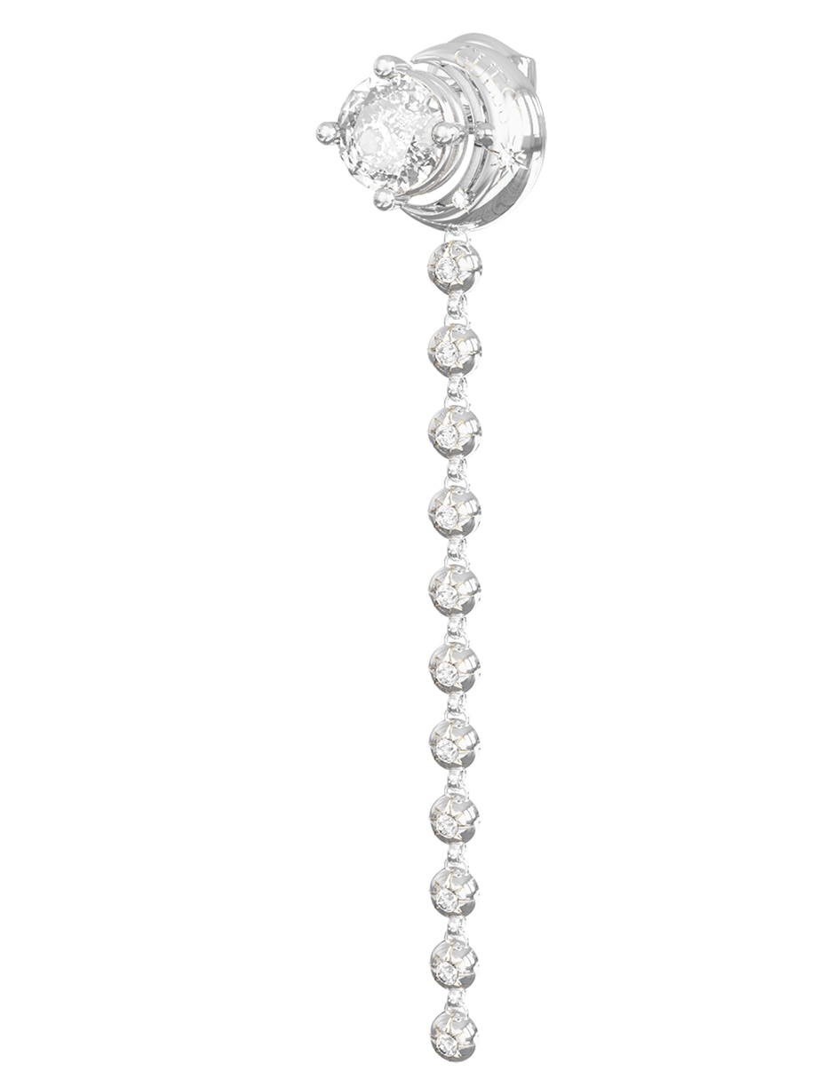 Aretes de luna Aurora con acabado pavé 2