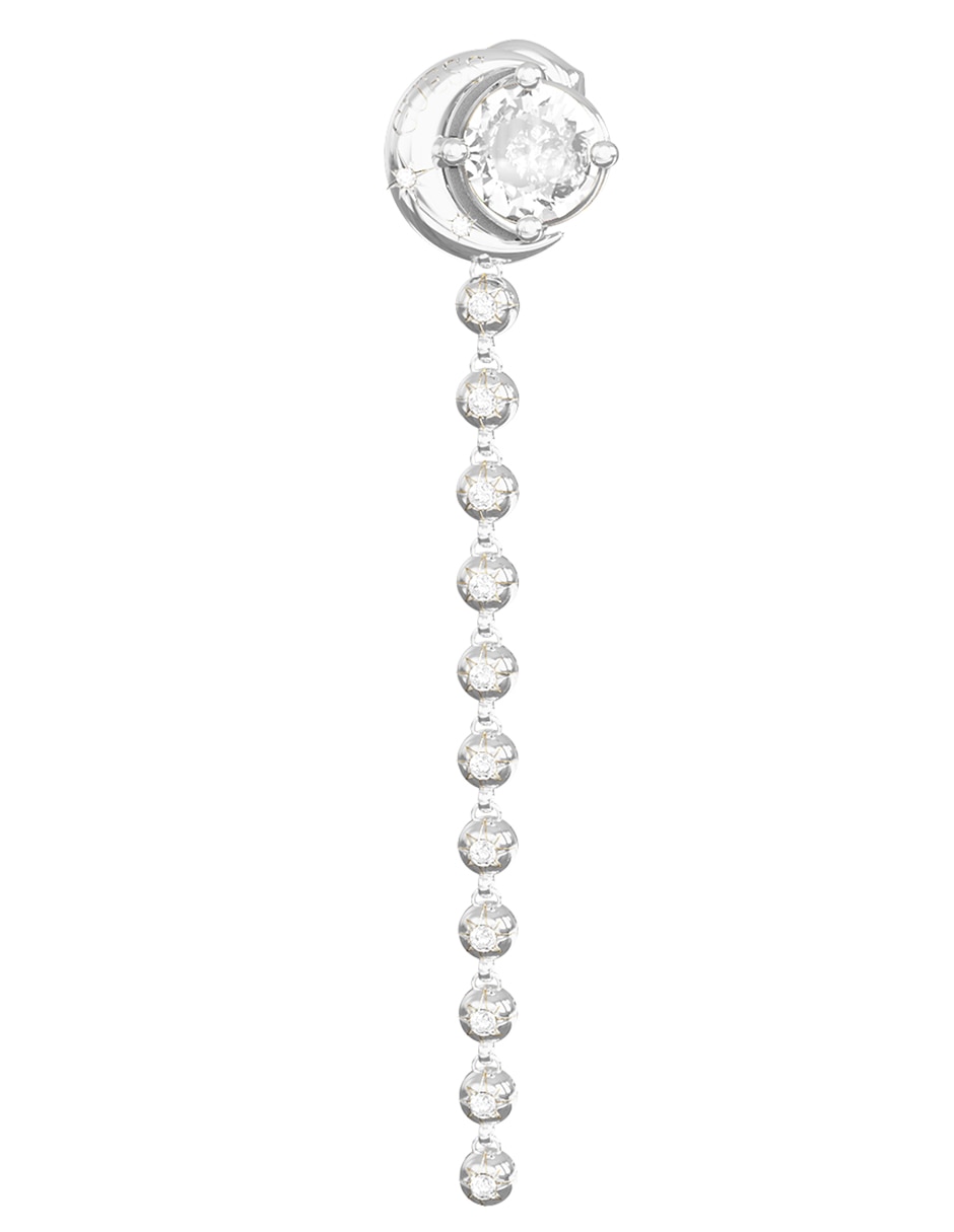 Aretes de luna Aurora con acabado pavé 3