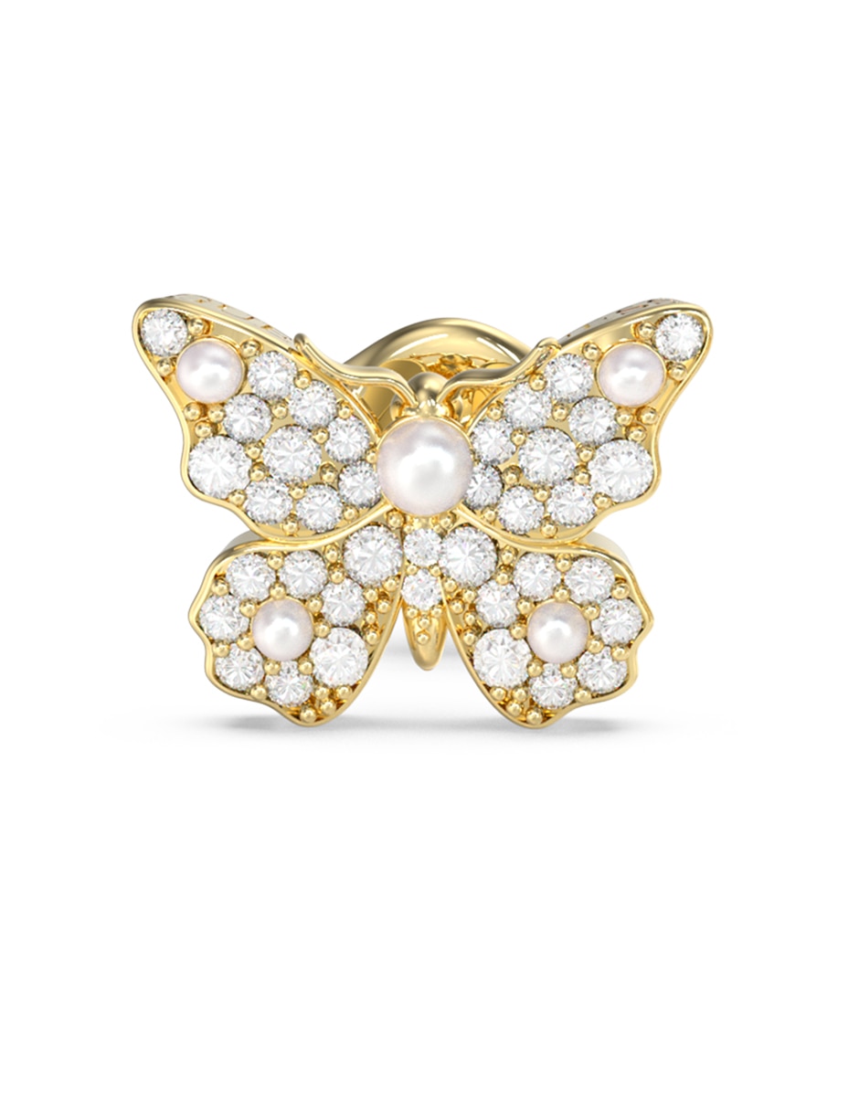 Aretes de mariposa con acabado pavé 2