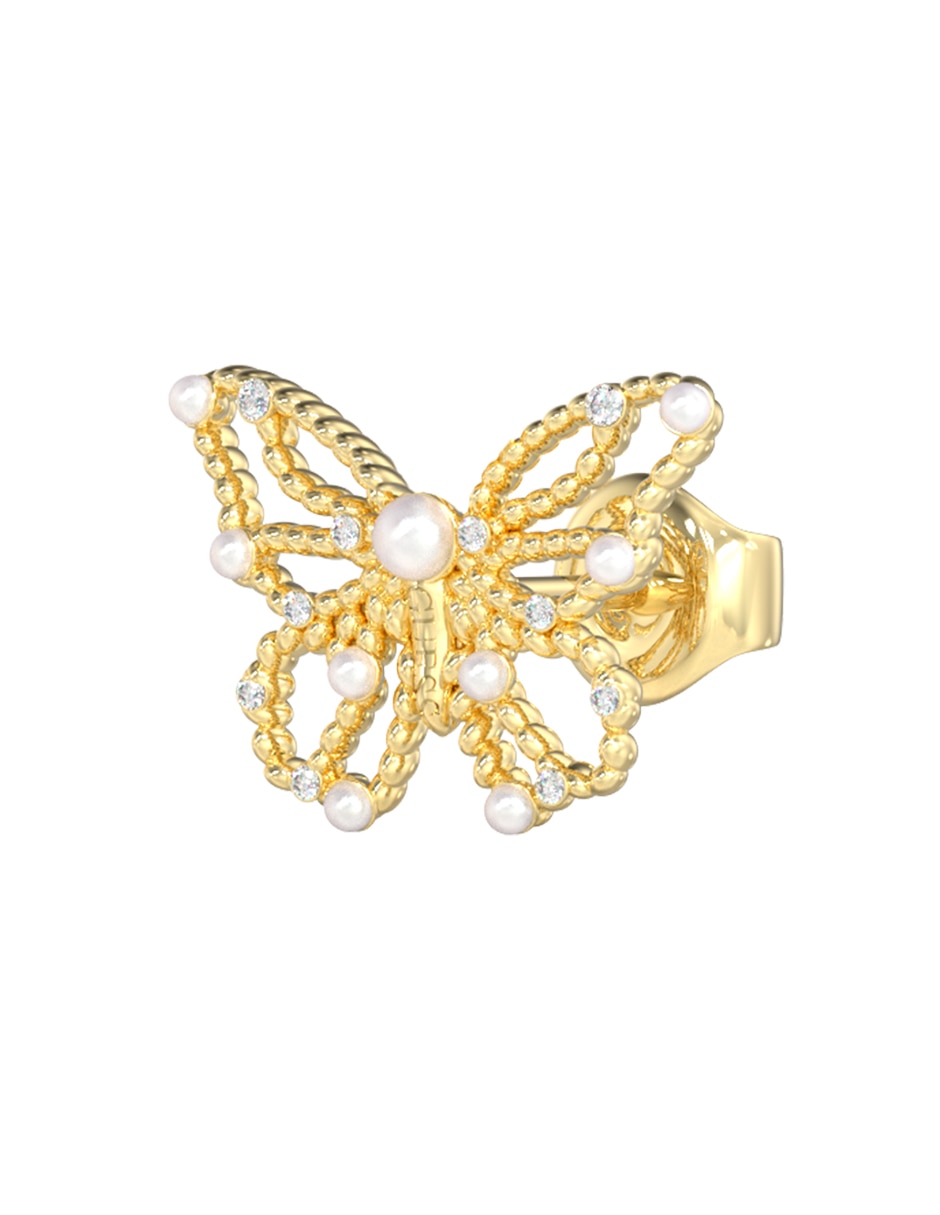 Broqueles de mariposa con acabado brillante 3