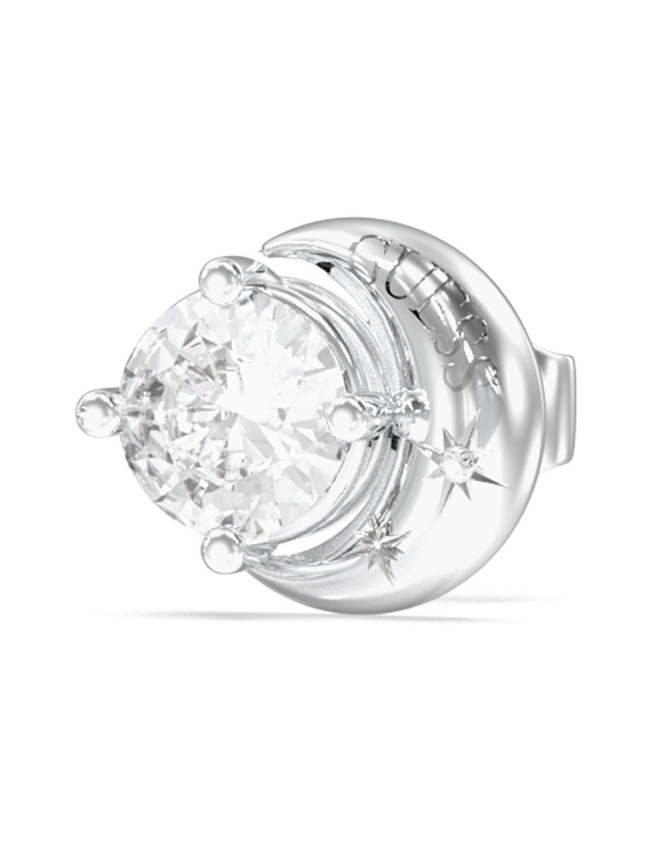 Aretes de luna Aurora con acabado pavé 2