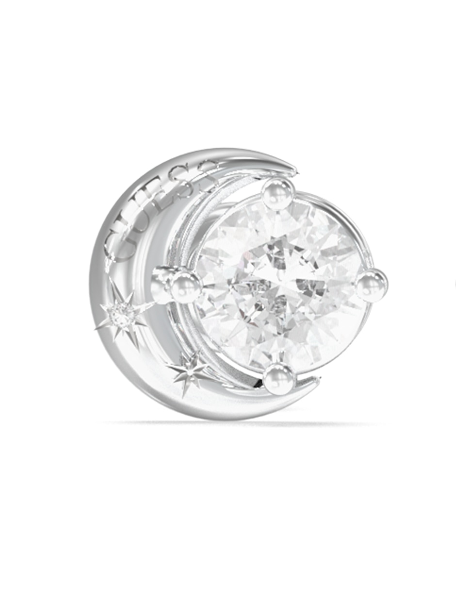 Aretes de luna Aurora con acabado pavé 3