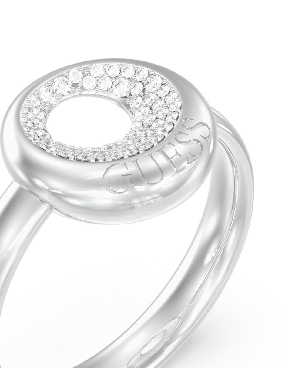 Anillo redondo Moon Drops circonita pavé 3