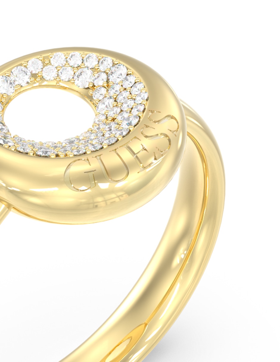 Anillo redondo Moon Drops circonita pavé 3