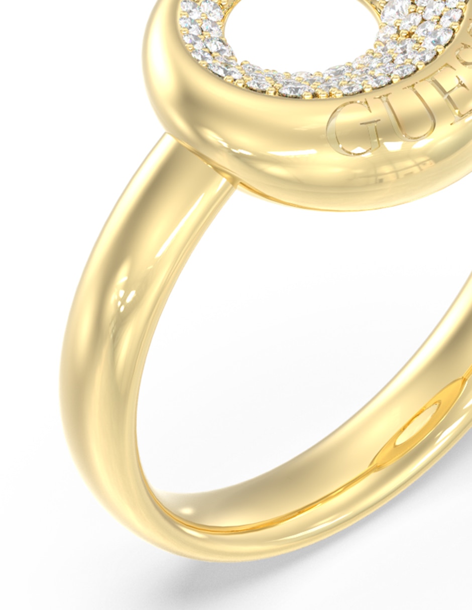 Anillo redondo Moon Drops circonita pavé 2