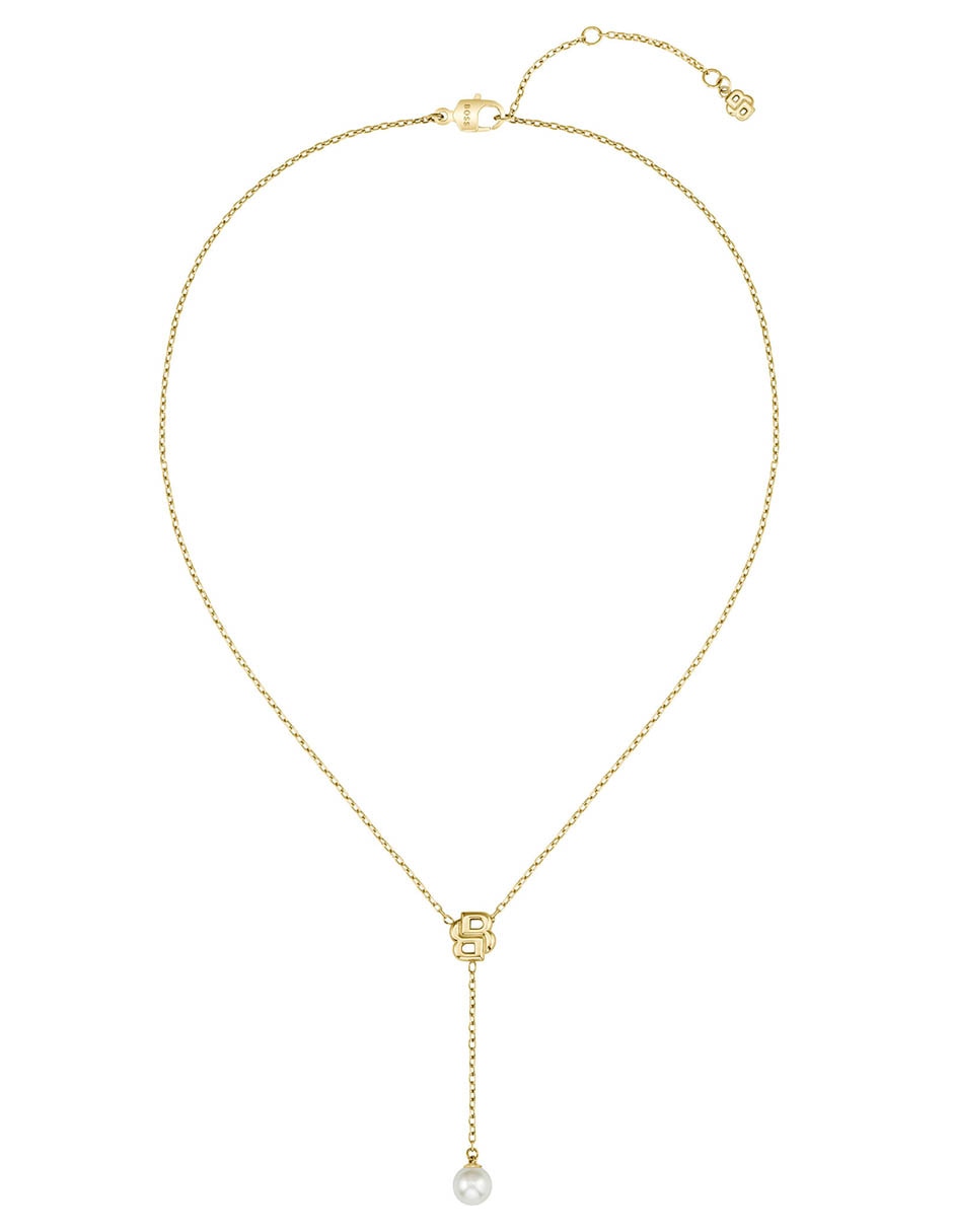 Collar De Letra B Hugo Boss De Acero Inoxidable