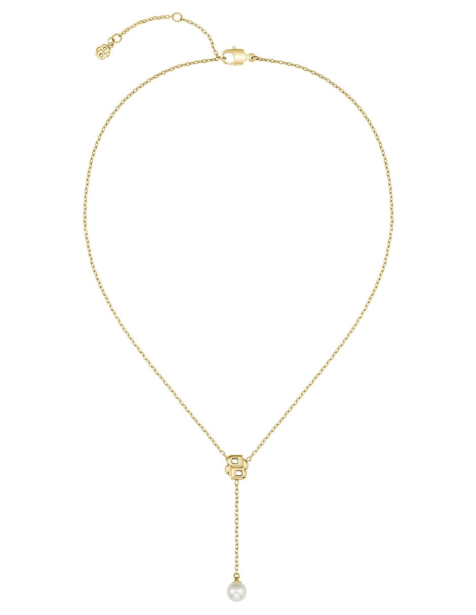Collar De Letra B Hugo Boss De Acero Inoxidable