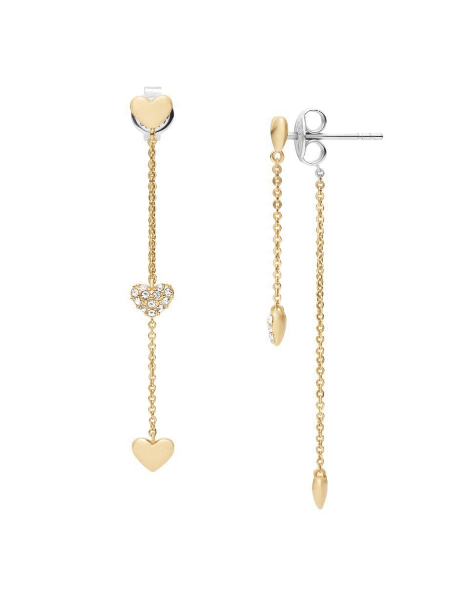 Aretes de corazón Sutton con acabado pulido cristal