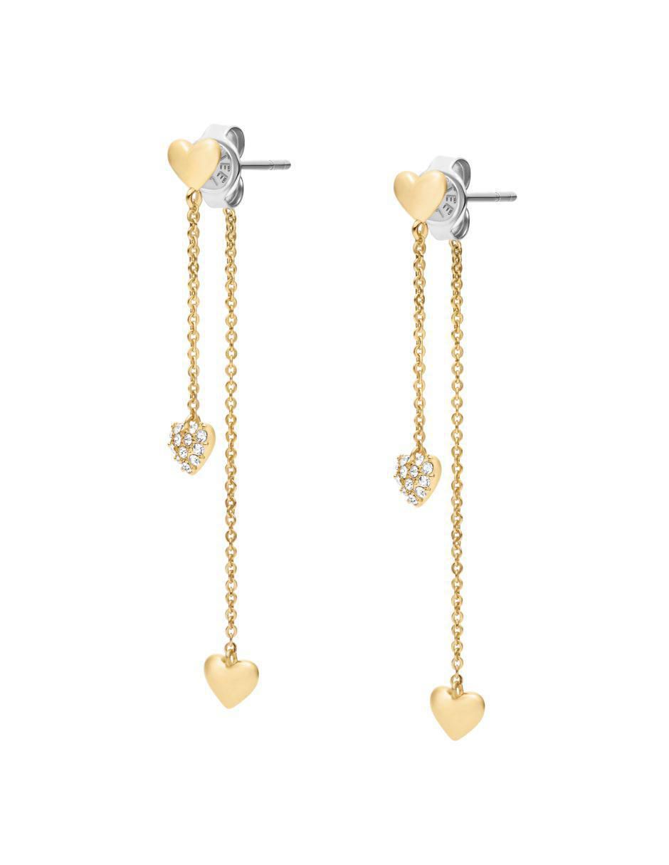 Aretes de corazón Sutton con acabado pulido cristal 2