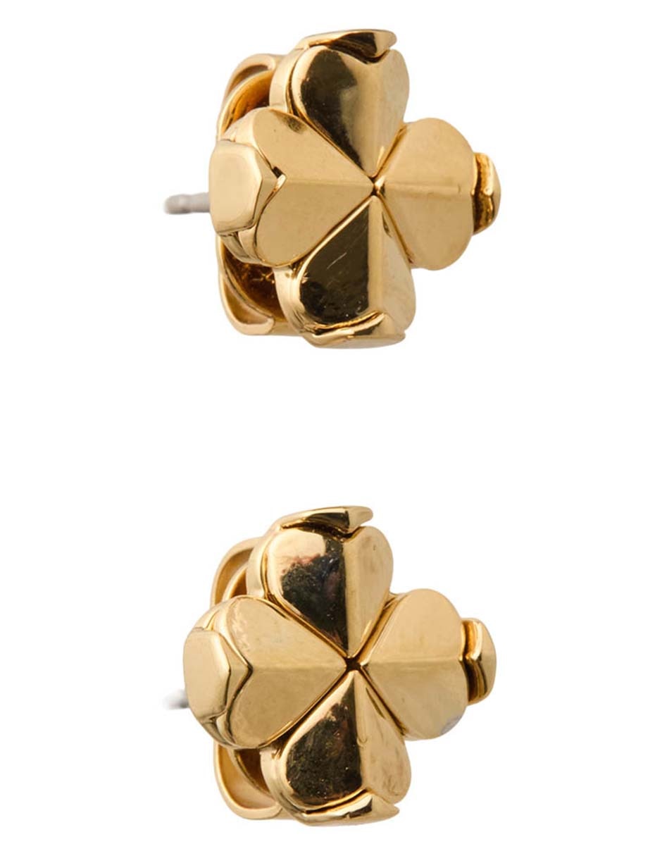 Aretes de flor con acabado brillante
