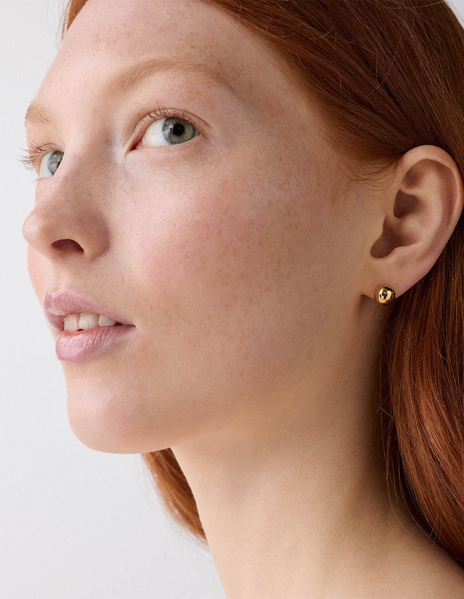 Aretes cortos New York acabado pulido 2