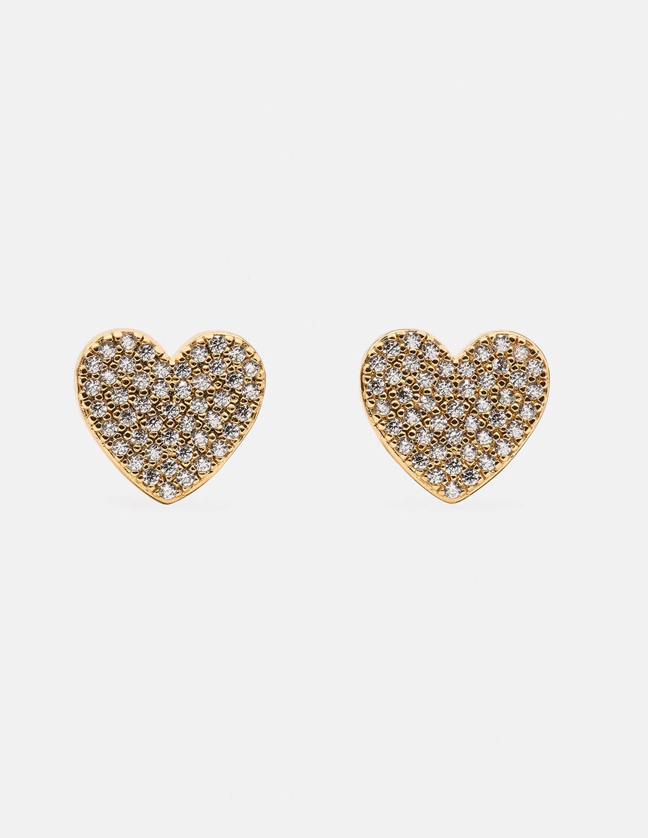 Broqueles de corazón con acabado