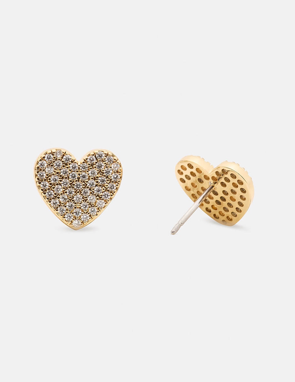 Broqueles de corazón con acabado