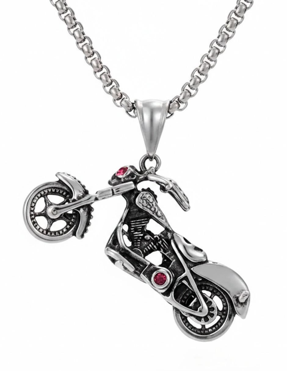 Collar con dije de calavera Biker Collar con dije de calavera Biker