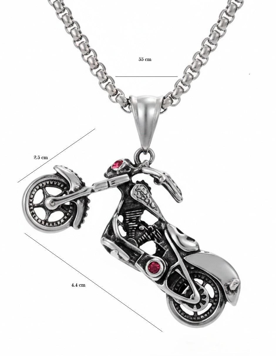 Collar con dije calavera Biker 4