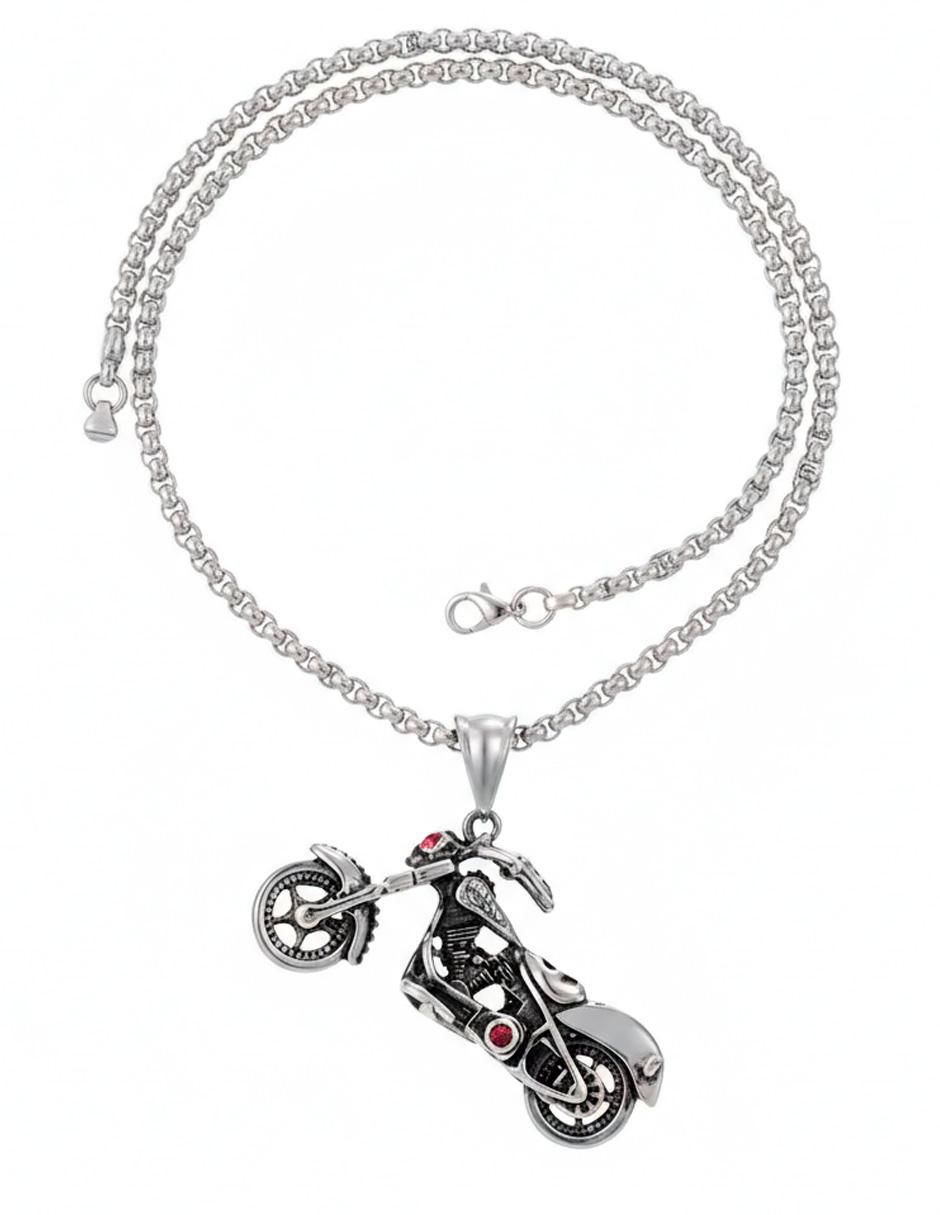 Collar con dije calavera Biker 3