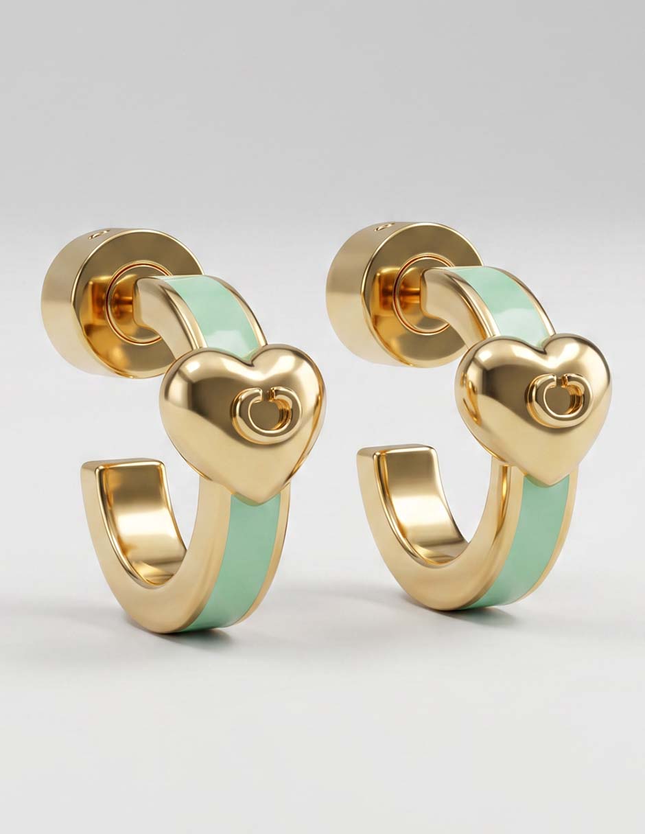 Aretes de Dinosaurio COAUG25MRKT1 con acabado brillante