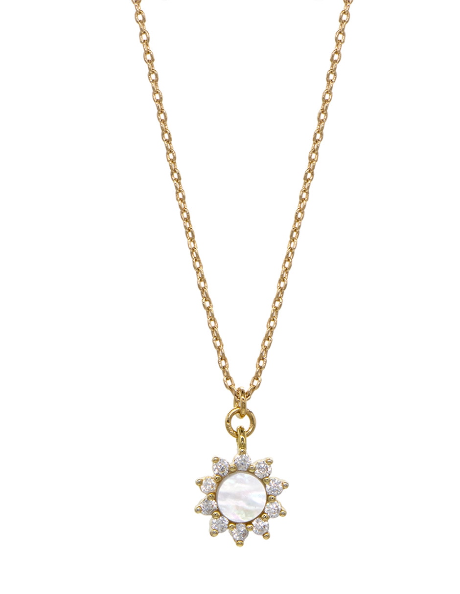Collar de flor flor pavé de metal