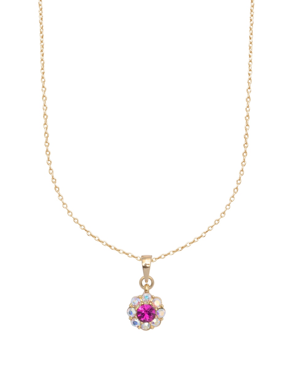 Collar de flor pavé flor de metal