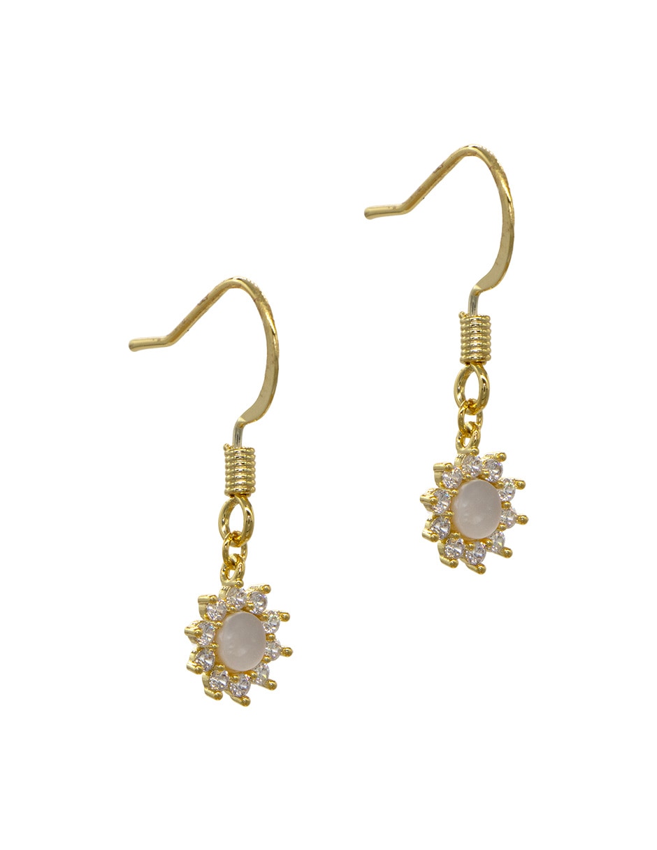 Corto de flor carré flor pavé de metal con acabado pavé madre perla