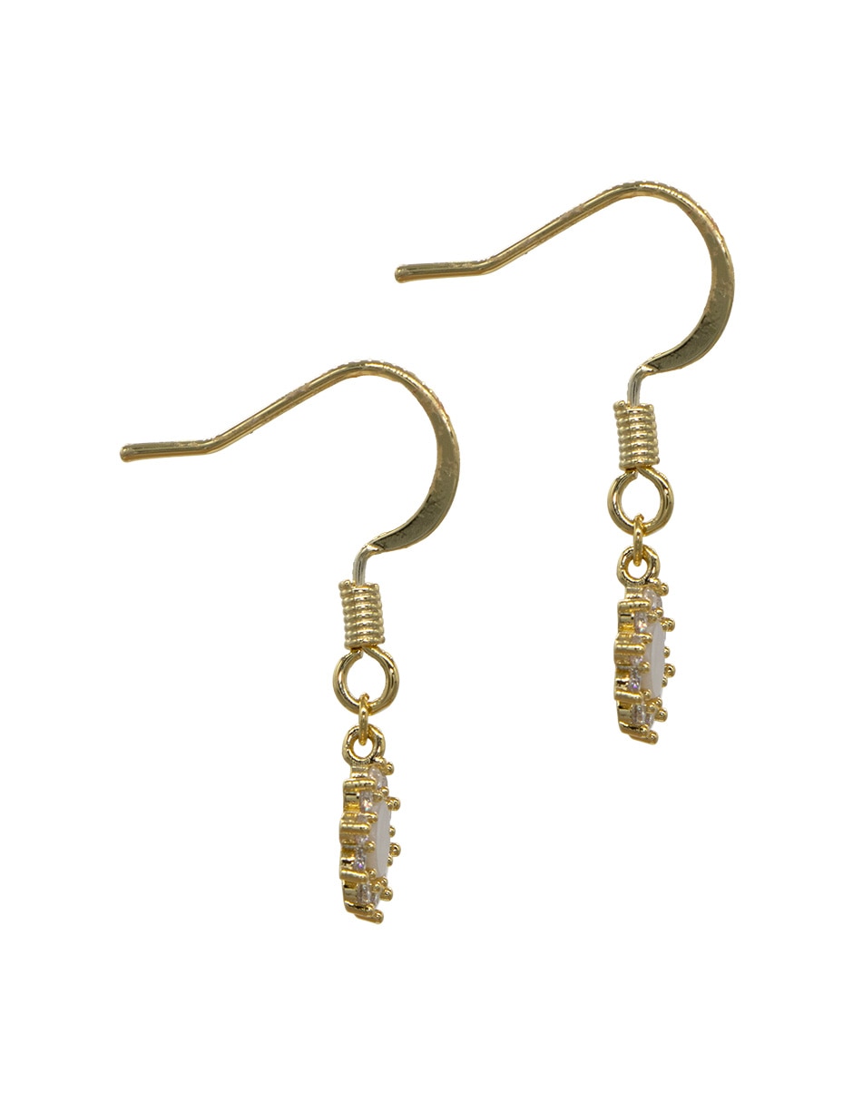 Corto de flor carré flor pavé de metal con acabado pavé madre perla