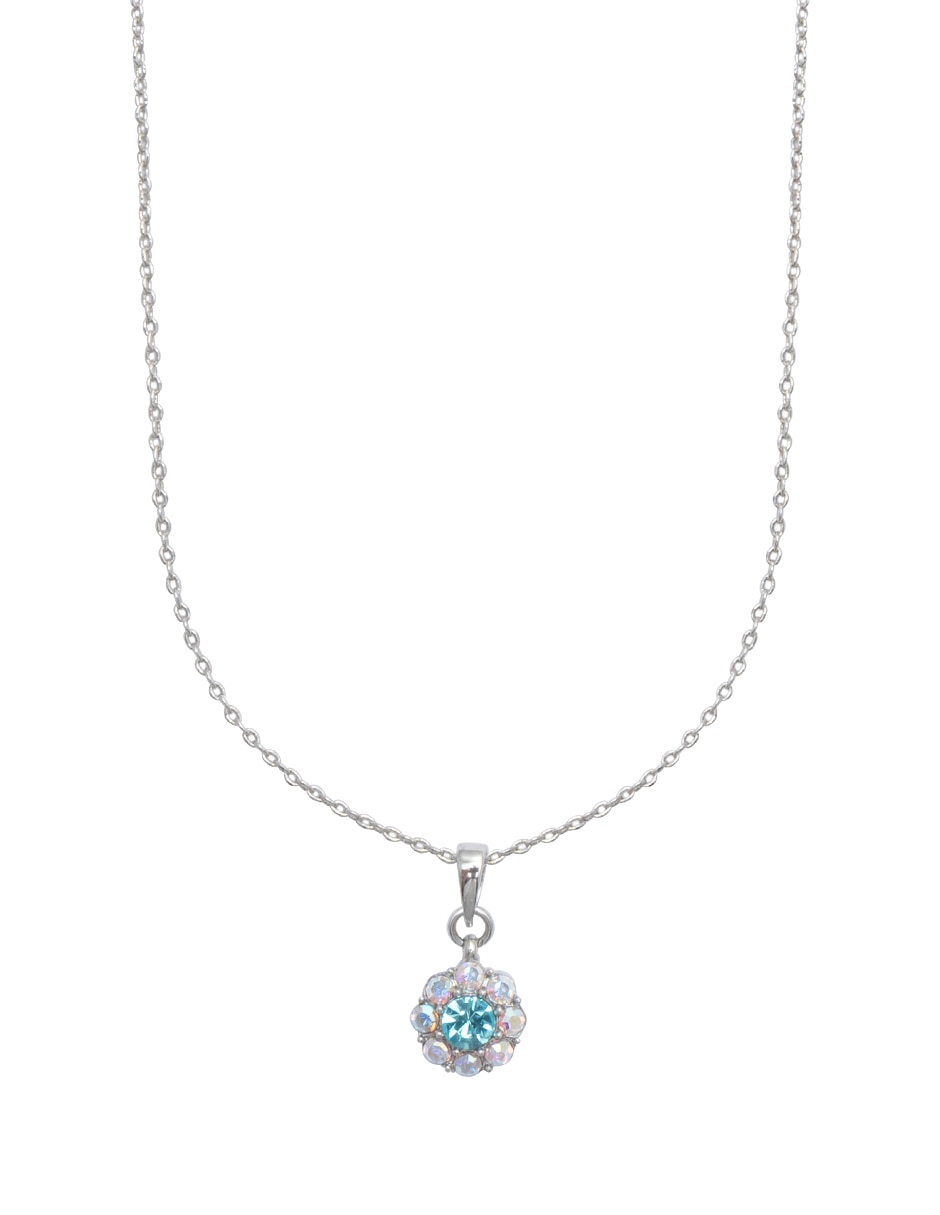 Collar de flor pavé flor de metal