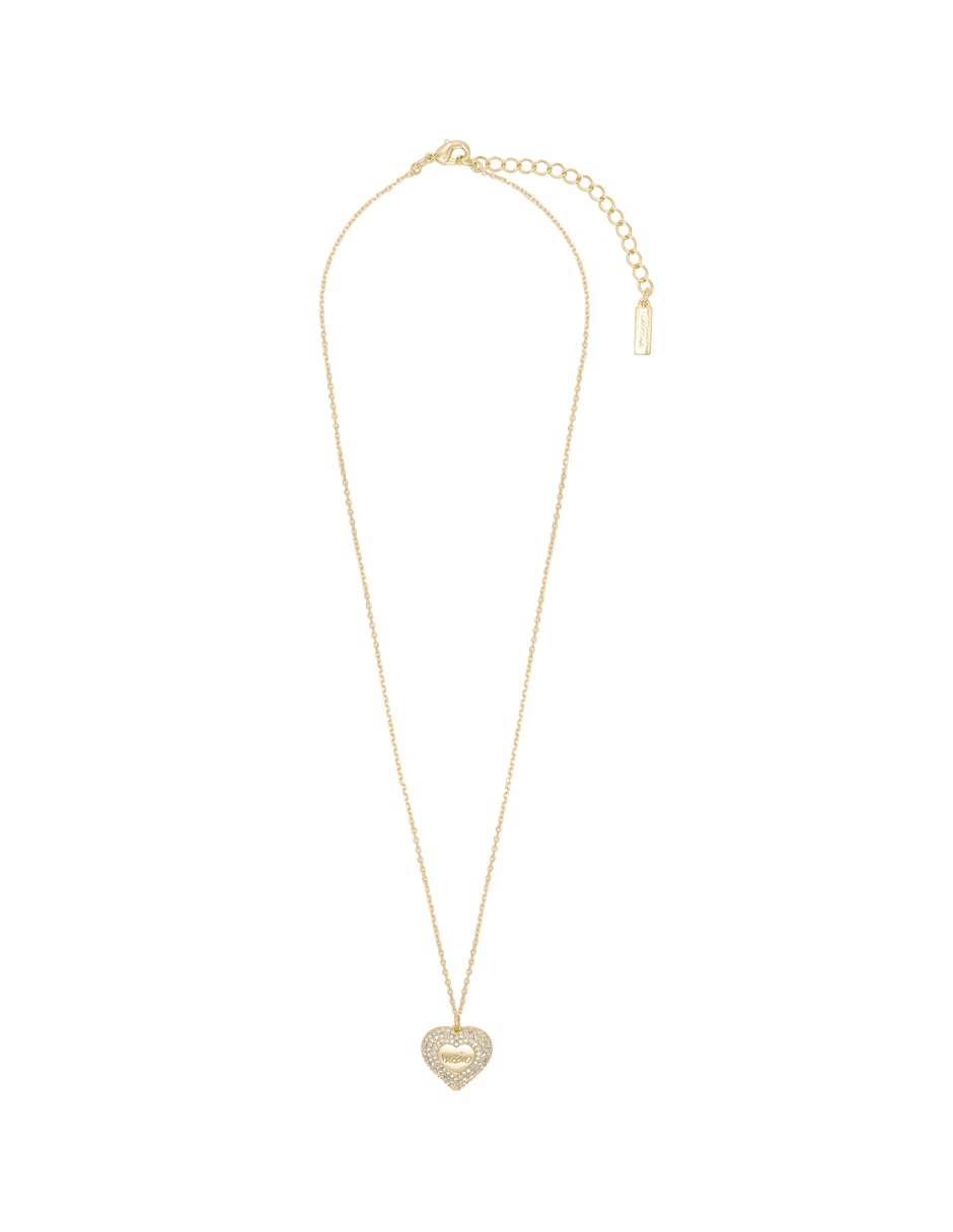 Collar de corazón corazón cristal pavé de metal 2