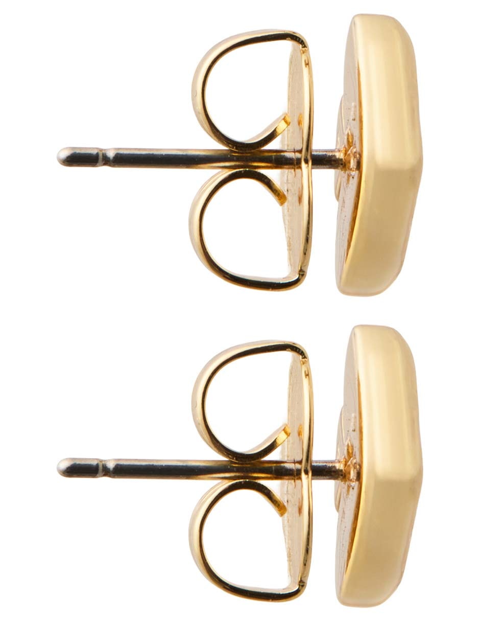 Aretes cortos con acabado brillante 3