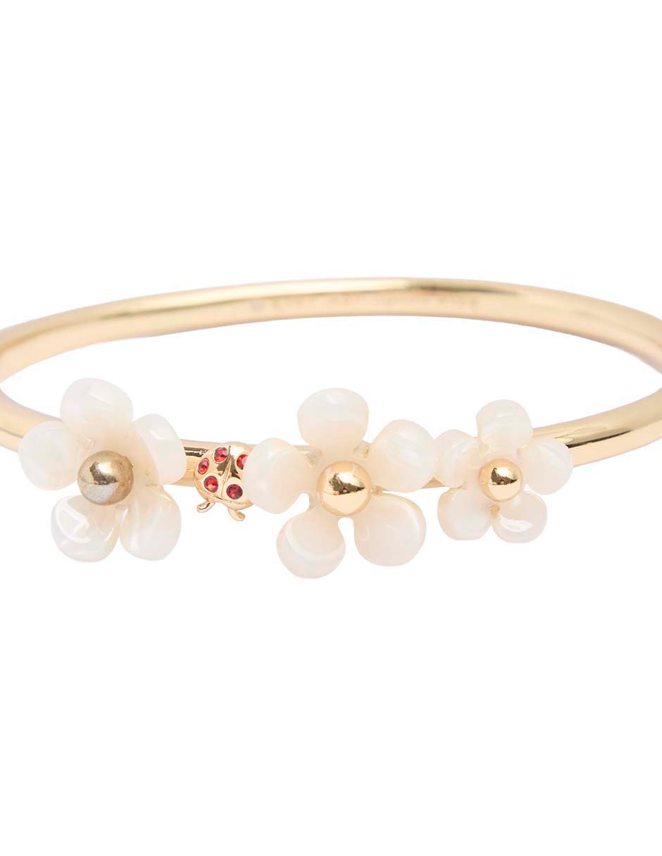 Pulsera con circonita acabado baño de oro 12 k 2