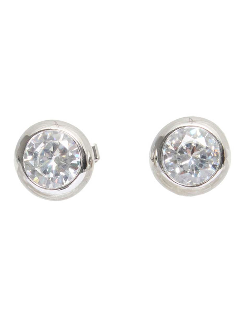 Aretes cortos con acabado pavé zirconia 1