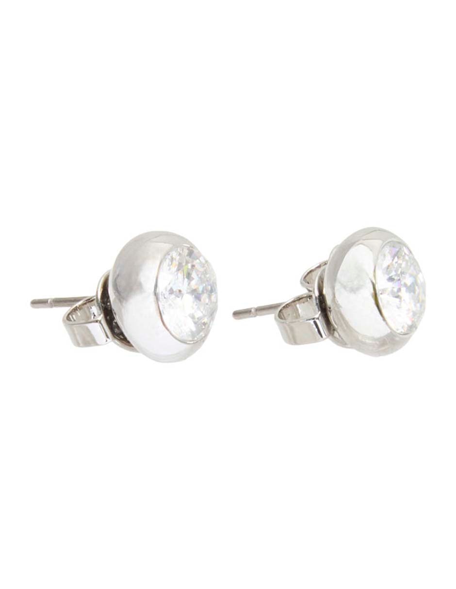 Aretes cortos con acabado pavé zirconia 2
