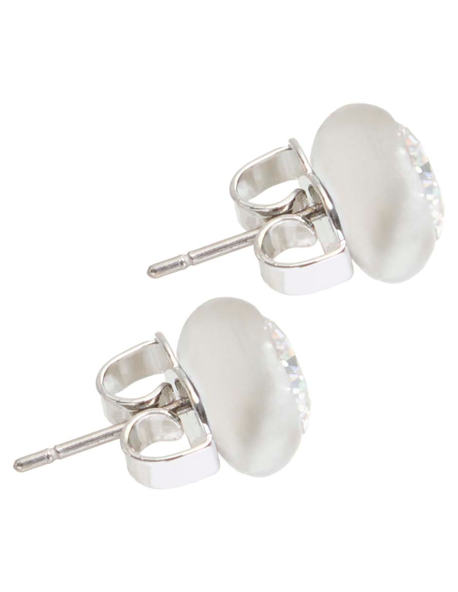 Aretes cortos con acabado pavé zirconia 3