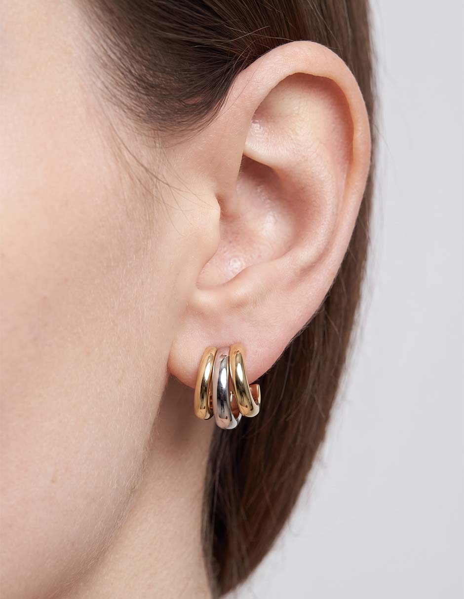 Aretes cortos kte spade con acabado baño de oro 12 k Aretes cortos kte spade con acabado baño de oro 12 k