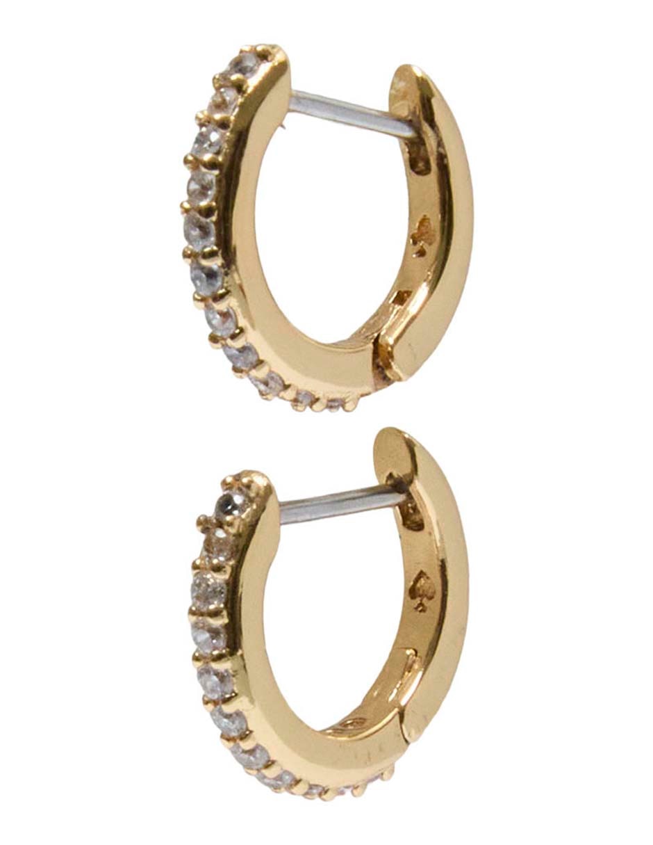 Arracadas con acabado chapa de oro zirconia 2